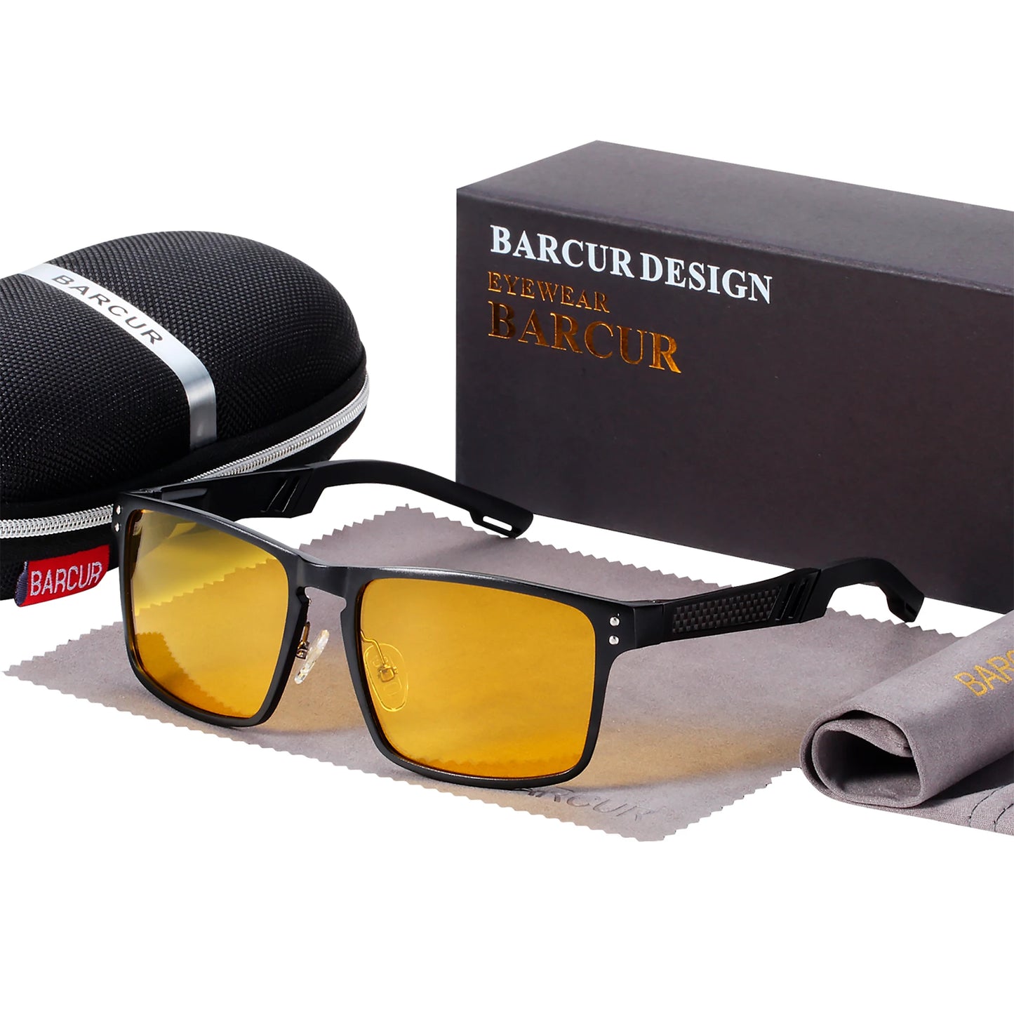 Sonnenbrille Al-Mg quadratisch polarisiert Spiegel Sport Herren Damen