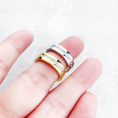 Damen-Ring Zirkon-Bandring schillernd II aus Sterlingsilber