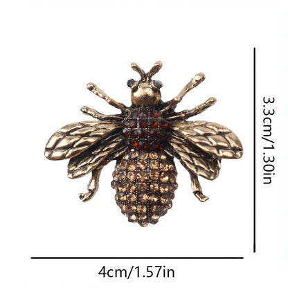Brosche Hummel Biene Emaille Gelb Insekt Urlaub Bankett Damen