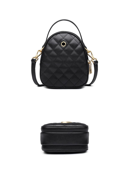 Damen Umhängetasche aus Leder kleine Mini Crossbody-Tasche