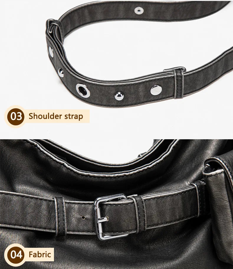 Damen-Schultertasche Vielseitig Geeignet für Alltag in stilvoller Form aus weichem Leder