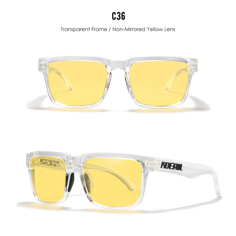 Sonnenbrille quadratisch polarisiert Reißverschlussetui 30 Farben Unisex