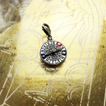 Damen-Charm-Anhänger Glücksrad Karma Sommer aus Sterlingsilber