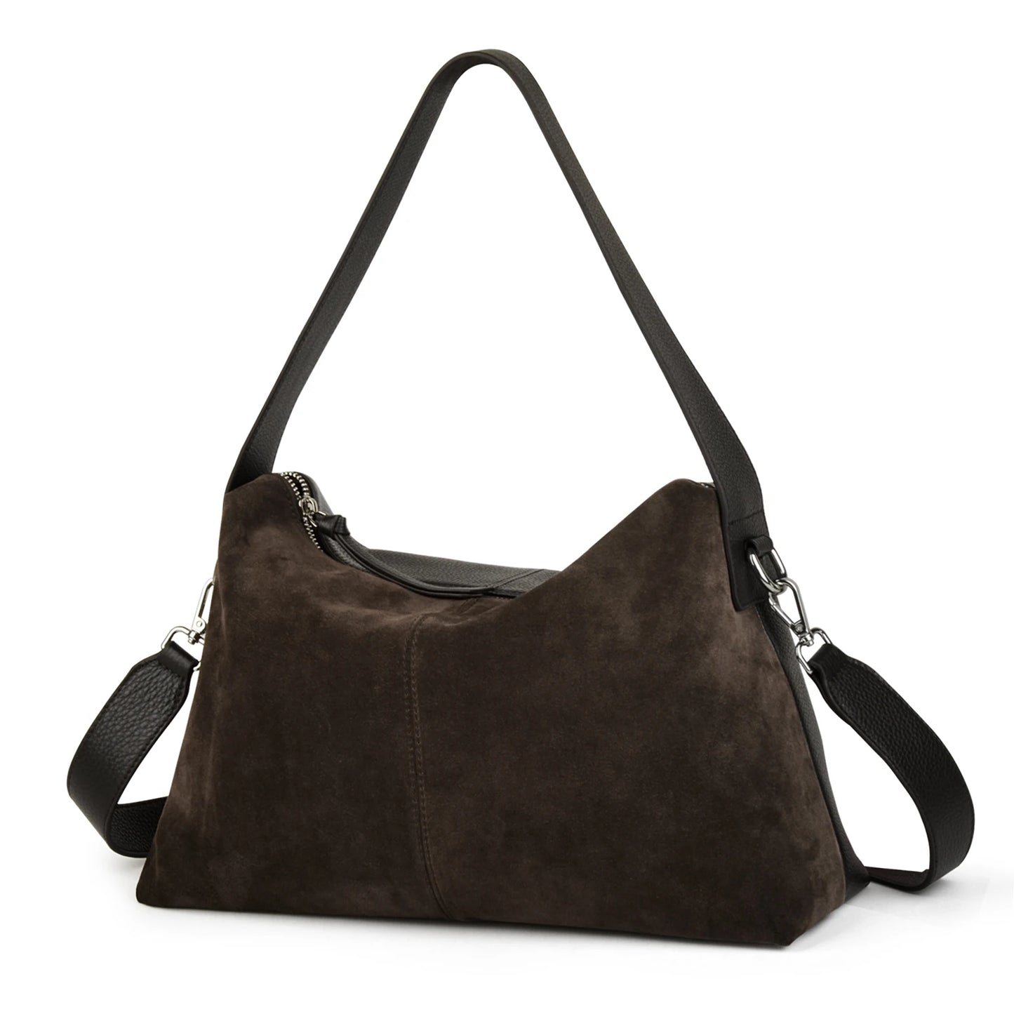Große Wildleder Hobo-Tasche | Damen Schultertasche