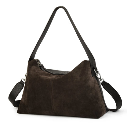 Große Wildleder Hobo-Tasche | Damen Schultertasche