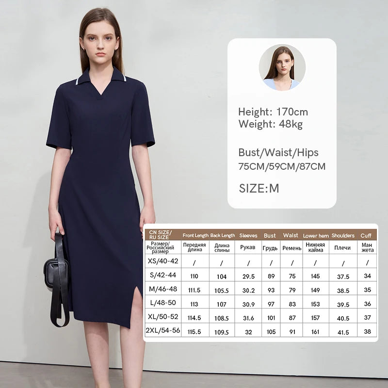 Stylisches Tailliertes Damen Strickkleid V Ausschnitt Büro