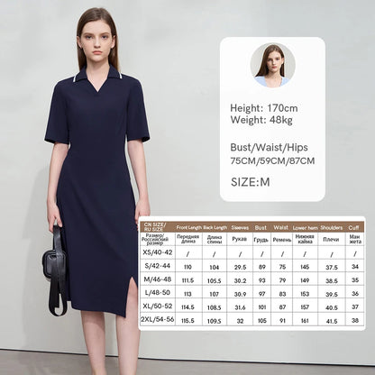 Stylisches Tailliertes Damen Strickkleid V Ausschnitt Büro