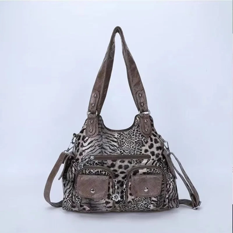 Damen-Handtasche Mit Viel Stauraum Und Mehrfachfächern Aus PU-Leder Für Alltag Und Freizeit