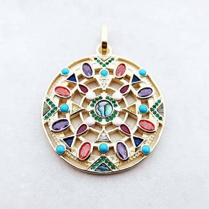 Damen-Charm-Anhänger Amulett magisch Natur Elemente aus Sterlingsilber