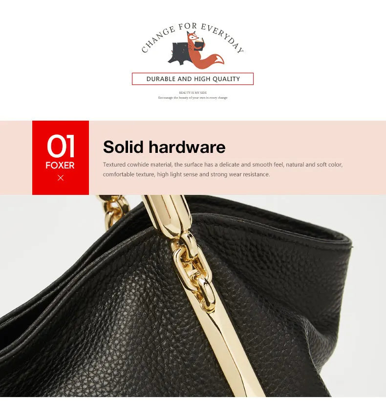 Damen Schultertasche aus Genuine Leather im eleganten Stil