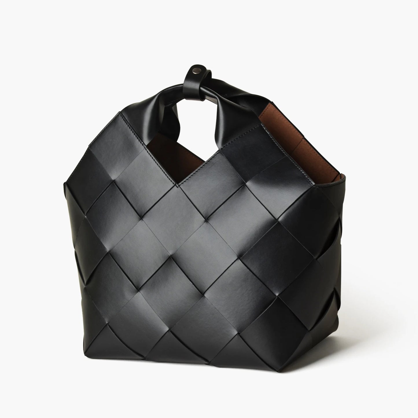 Gewebte Spaltleder Handtasche | Casual Tote Mit Schultergurt