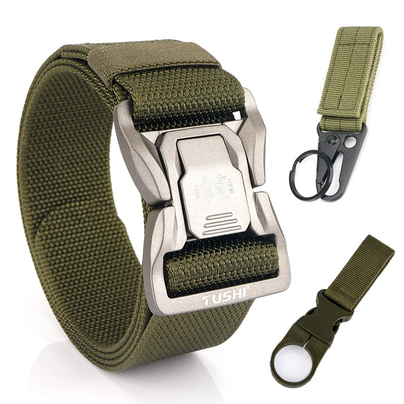 VATLTY New 4.3cm Tactical Outdoor Belt Tight Nylon Aluminum Buckle Quick Release Men's Military Belt Casual Wide Waistband Male