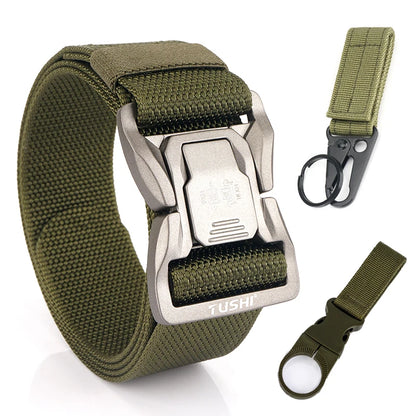 VATLTY New 4.3cm Tactical Outdoor Belt Tight Nylon Aluminum Buckle Quick Release Men's Military Belt Casual Wide Waistband Male