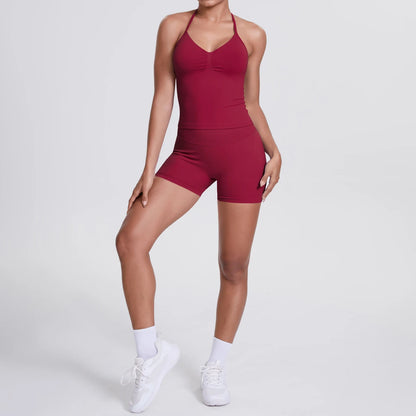 Damen Yoga Set Formende Shorts Nylon