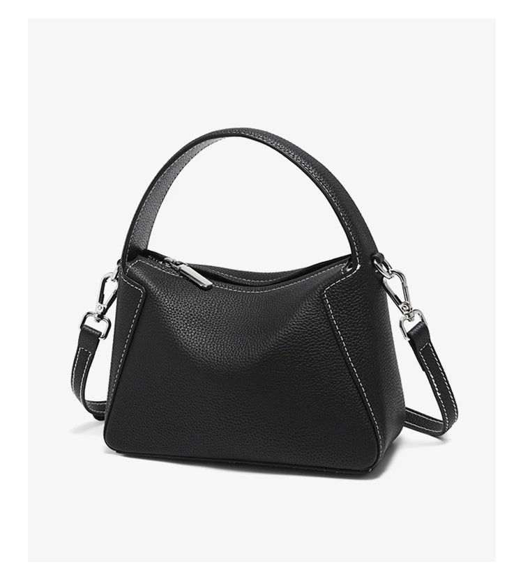 Damen-Handtasche aus Rindleder kompakt und vielseitig ideal für Beruf Alltag und Büro