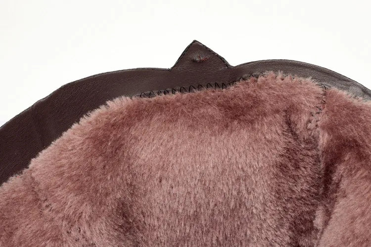 AIYUQI Women's Winter Boots Wool 2025  New Large Size 41 42 43 Women's Snow Boots Wool Flat Women's Mid-Boots