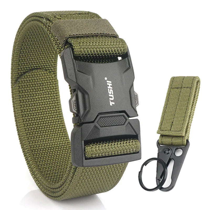 Herren-Gürtel aus Nylon für Outdoor-Einsätze mit robustem Design und Schnellverschluss