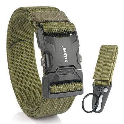 Herren-Gürtel aus Nylon für Outdoor-Einsätze mit robustem Design und Schnellverschluss