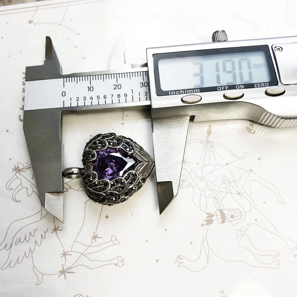 Damen-Charm-Anhänger Schlüssel Schlange Herz aus Sterlingsilber