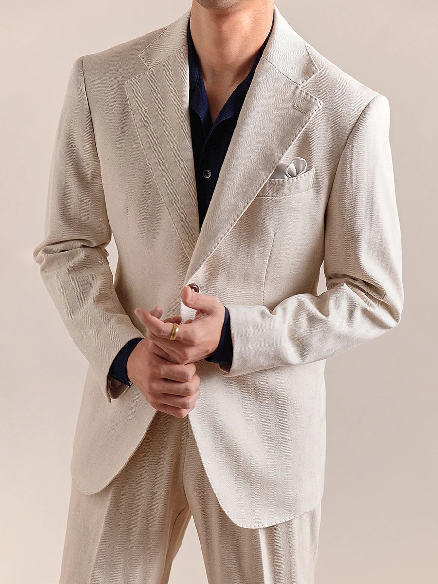 Kurzer Herren-Wollmantel im Blazer-Stil, lässig und warm für den Winter, ohne Kragen mit Ein-Knopf-Design in Grün oder Schwarz.