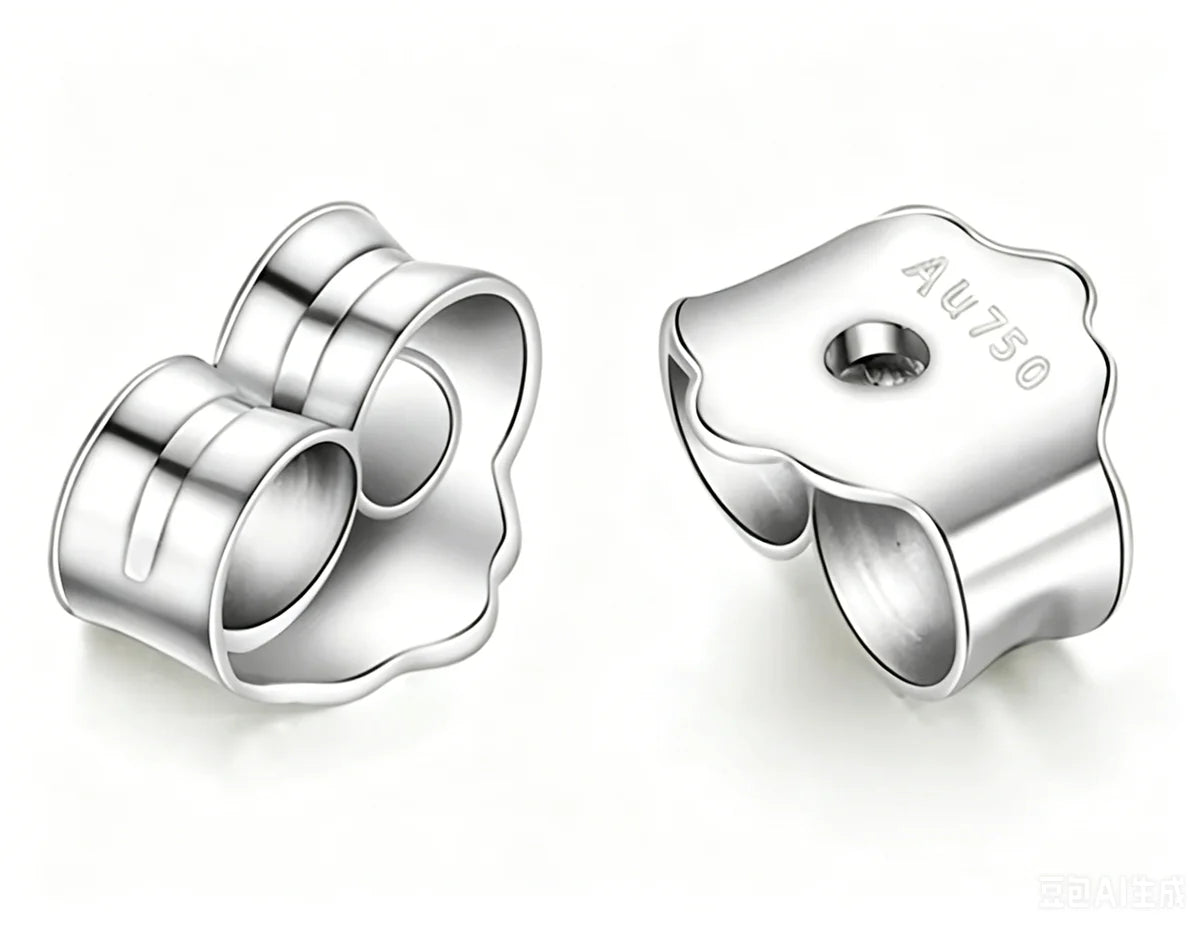 Damen-Ohrstecker aus 18K Gelbgold mit Moissanit Hochglanz Elegant für Hochzeit und Alltag