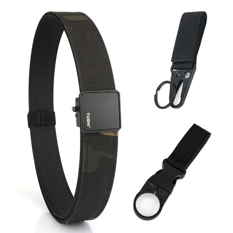 VATLY Hard EDC Tactical Gürtel Herren Nylon Rigid Automatik-Schnalle