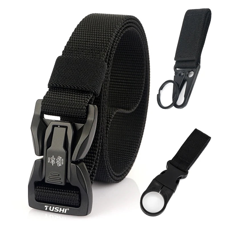 Herren-Taktischer Gürtel Aus Nylon Mit Metall-Schnellverschluss Für Alltag Und Outdoor Einsatz 2,5 Zentimeter Breite