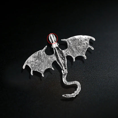 Brosche Drache Emaille Tier Casual Schnalle Party Corsage Unisex