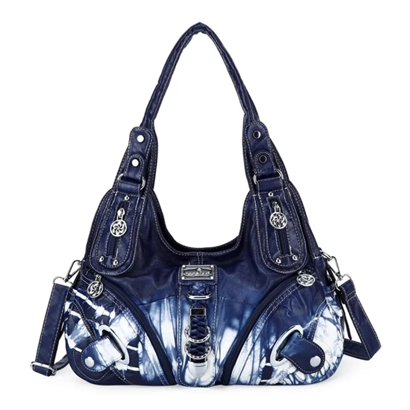 Damen-Schultertasche Mit Buntem Muster Und Vielseitigem Alltagsbegleiter Für Alltag Und Freizeit