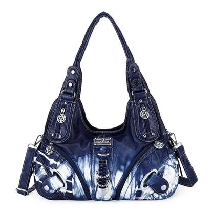 Damen-Schultertasche Mit Buntem Muster Und Vielseitigem Alltagsbegleiter Für Alltag Und Freizeit