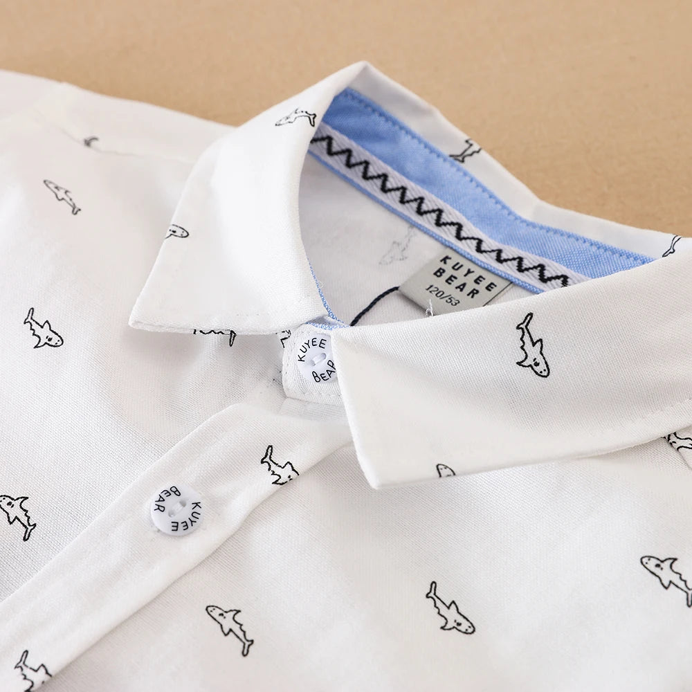 Langarmshirt für Jungen, lässige, stilvolle Musterkleidung für Kinder im Alter von 5 bis 12 Jahren, Kleidung für den Schulanfang für Jungen