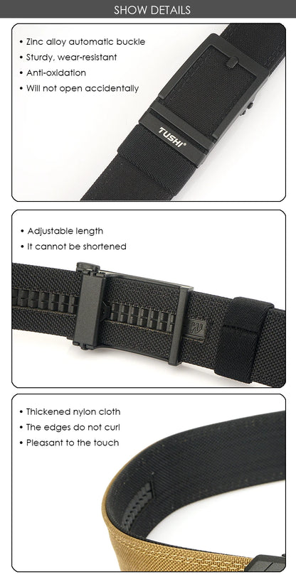Unisex-Taktischer Gürtel aus 1100D Nylon mit Zinklegierung-Schnalle und Schnellverschluss 3,8 cm Breite