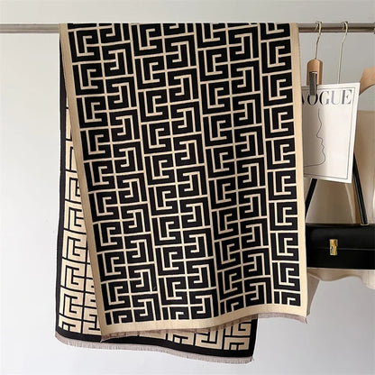 Damen Winterschal Kaschmir Pashmina Design warm Wickelschal Halstuch Echarpe Bandana