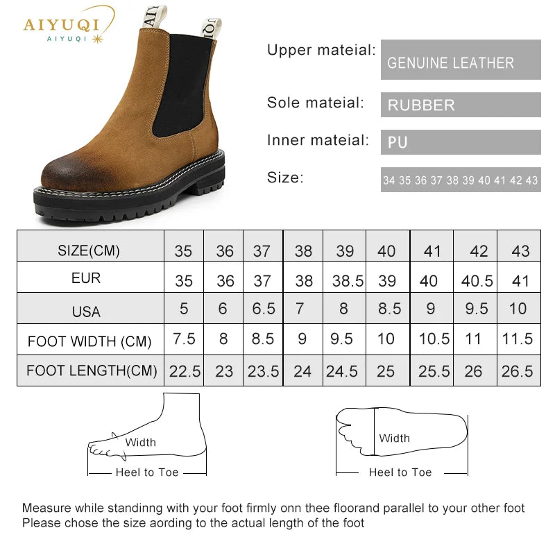 Women Winter Boots Sued Genuine Leather  New Fashion British Style Women Chelsea Boots Large Size 41　42　43 Female Ankle Boots
