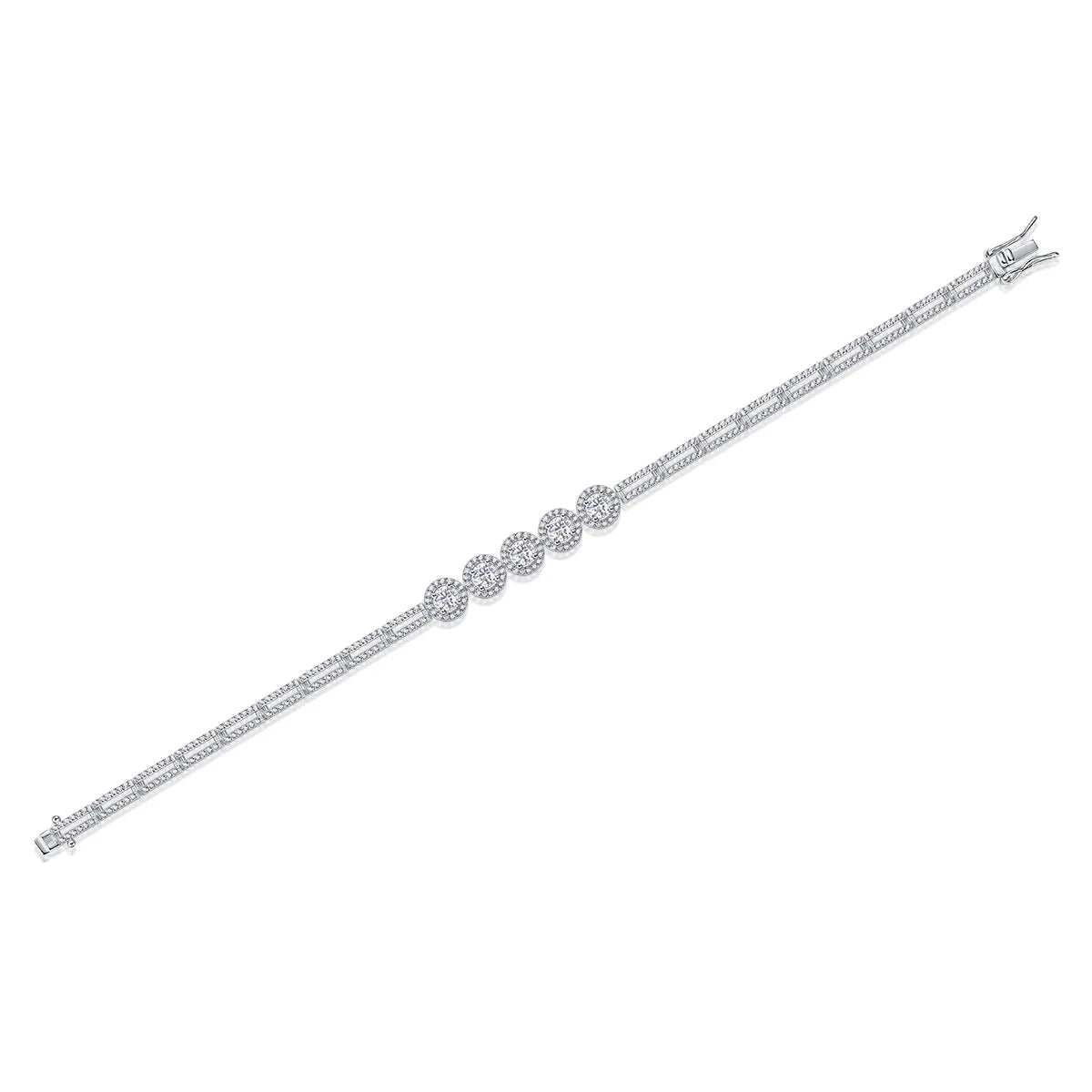 Damen-Armband mit großem Moissanit-Stein