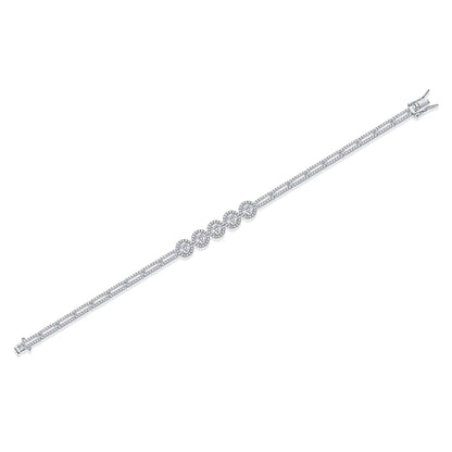 Damen-Armband mit großem Moissanit-Stein