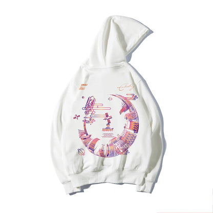 Herren Hoodie im Graffiti-Design mit lässigem Oversize-Schnitt für Hip Hop