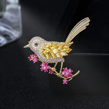 Brosche Vogel Kristall Strass Luxus Klassisch Party Mantel Damen