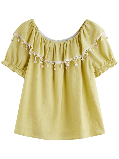 Kurzärmeliges T-Shirt im minimalistischen Stil mit Buchstabenstickerei – vielseitiges, lässiges Modeoberteil für den Sommer