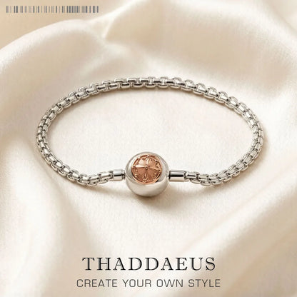 Damen-Armband Roségold Gliederkette Karma DIY trendig aus Sterlingsilber