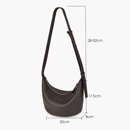 Mini Hobo Tasche aus Vollnarbigem Rindleder | Bucket-Form Crossbody