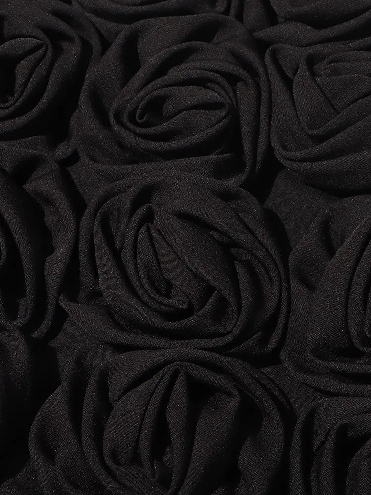 Ärmelloses Damenkleid mit quadratischem Ausschnitt und Applikationen – elegantes, rückenfreies Design mit hoher Taille