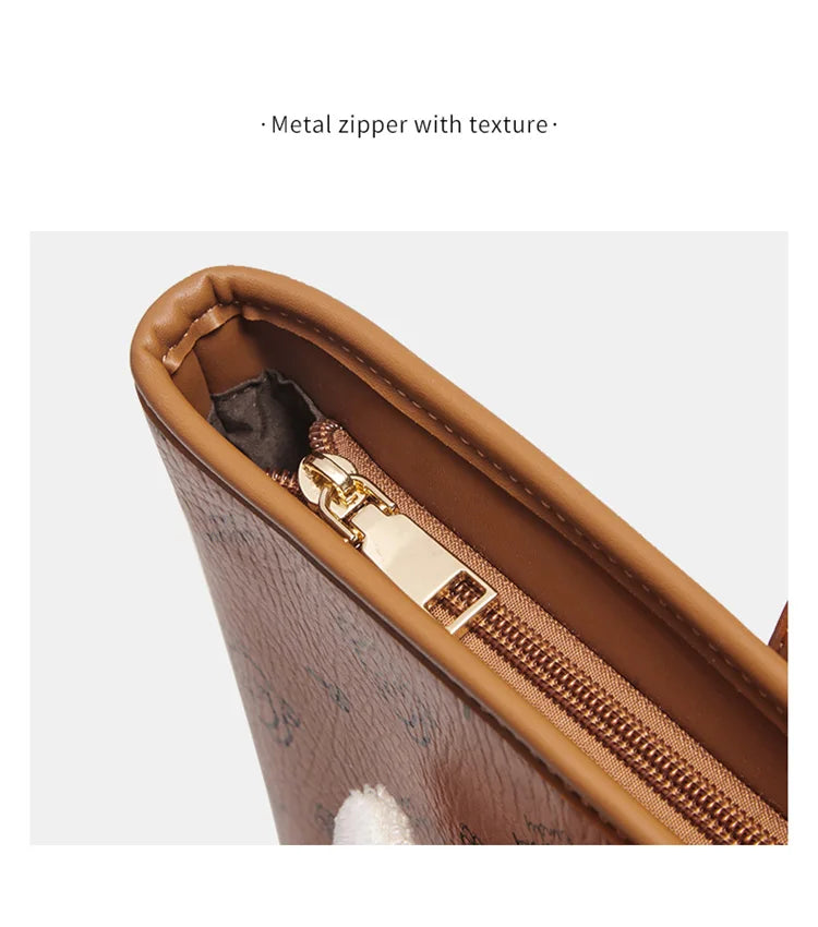 Damen Schultertasche Aus PU-Leder Mit Großer Kapazität Und Alltagslook