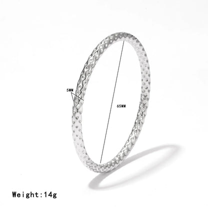 Damen-Armreif rund 65mm aus Edelstahl