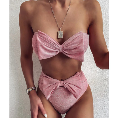 Sexy Bügel-Bikini-Set mit Push-up-Effekt – Brasilianischer Stil für Damen und Mädchen, ideal als Strandbekleidung
