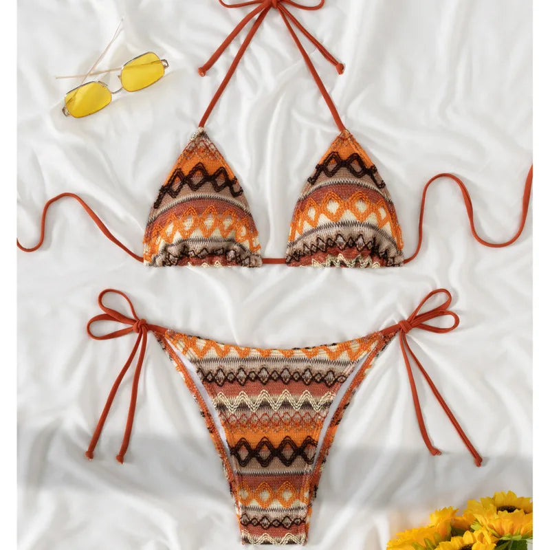 Verführerisches grünes Bikini-Set für Damen – ideal für Strand und Pool