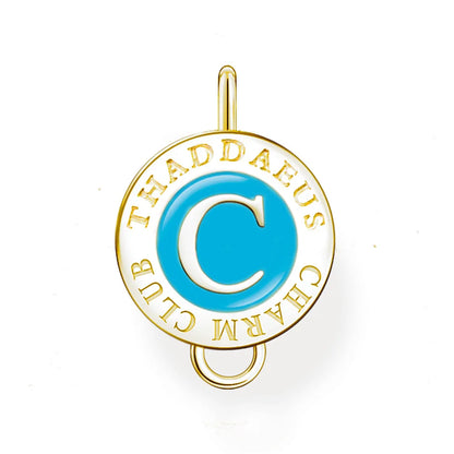 Damen-Charm-Anhänger Münze vergoldet Vintage elegant aus Sterlingsilber
