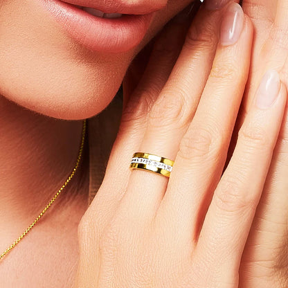 Damen-Ring Zirkon-Bandring schillernd II aus Sterlingsilber