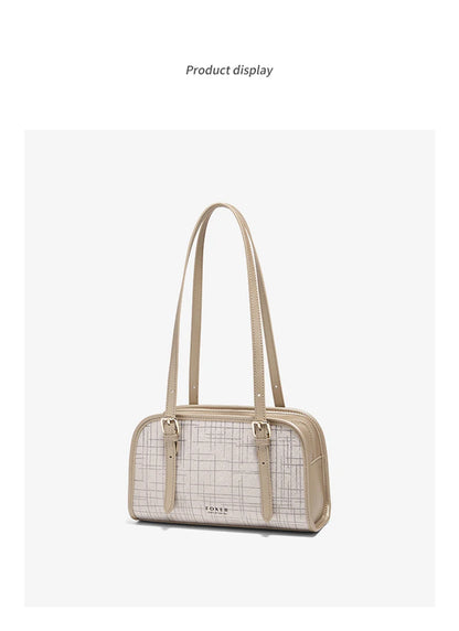 Schultertasche Aus Spaltleder Im Neuen Design Luxuriöse Satchel