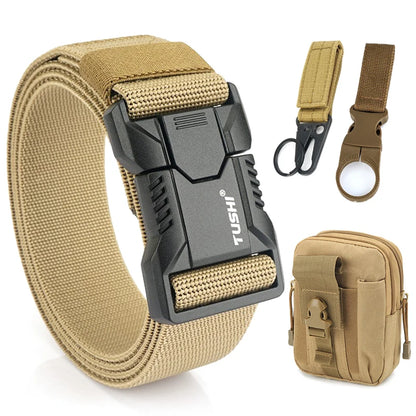 Unisex-Gürtel Outdoor Mit Aluminium-Schnalle Und Schnellverschluss Für Jeans Und Freizeit